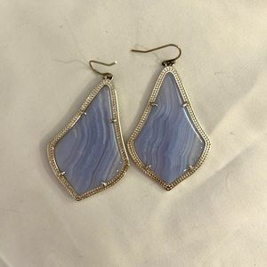 Kendra Scott Alex earrings - silver & lavender